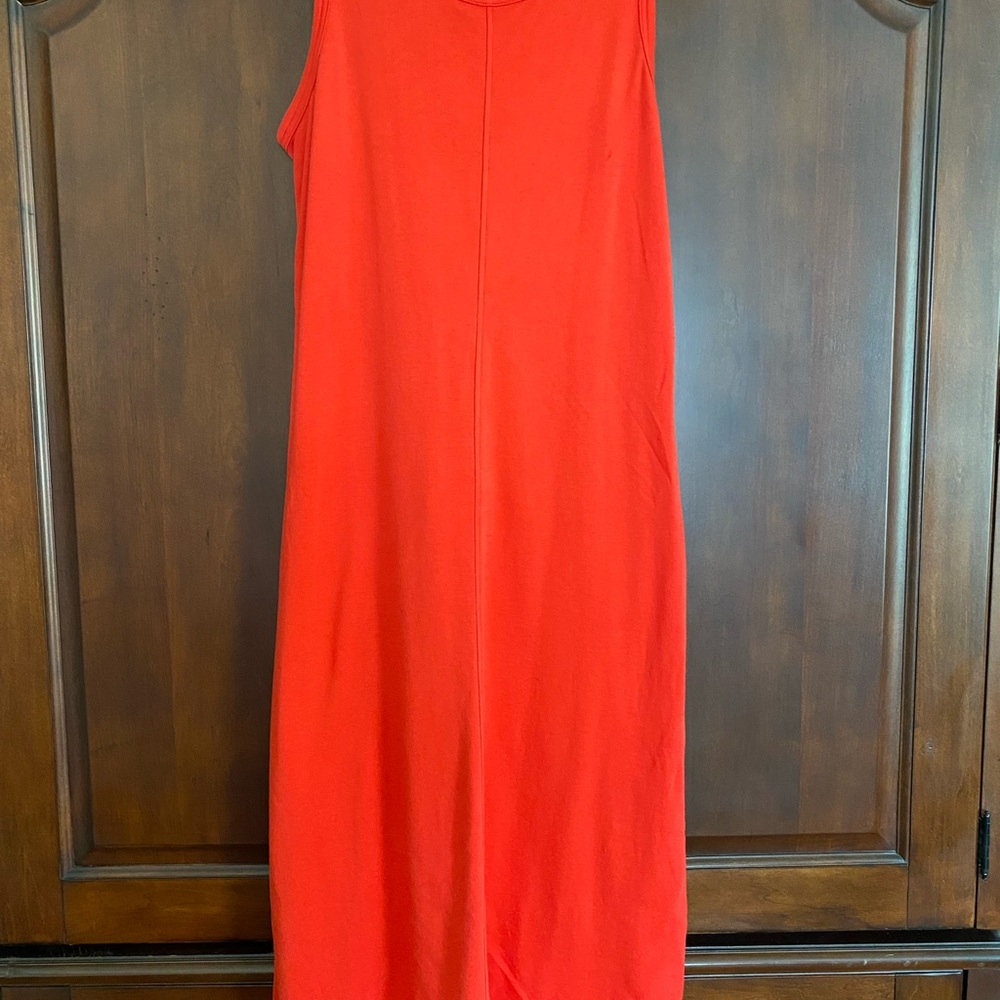 Red Cotton maxi dress